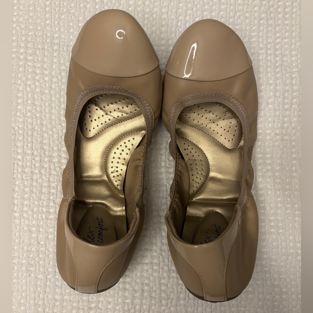 Cream colored ballet flats